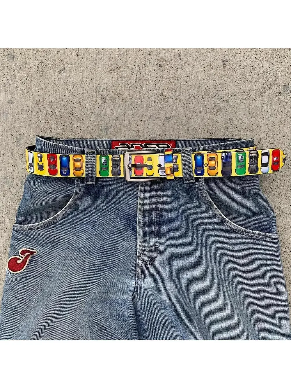 Y2K Multi White Unique Belt 41 Inch